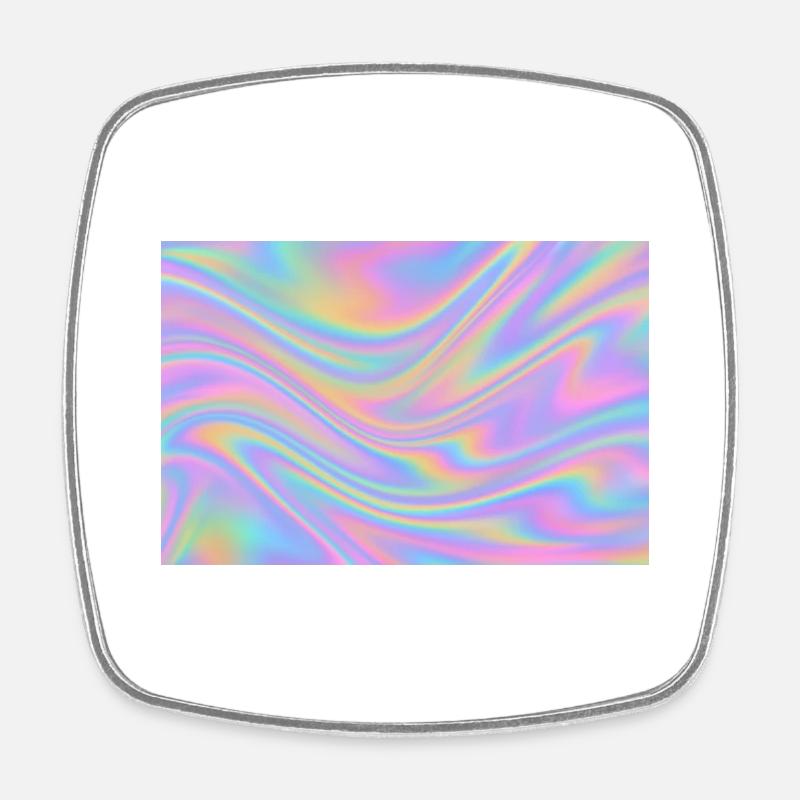 Conception holographique - Magnet carré - blanc