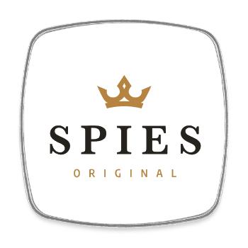 Logo original de la famille Spies - Magnet carré - blanc - Devant