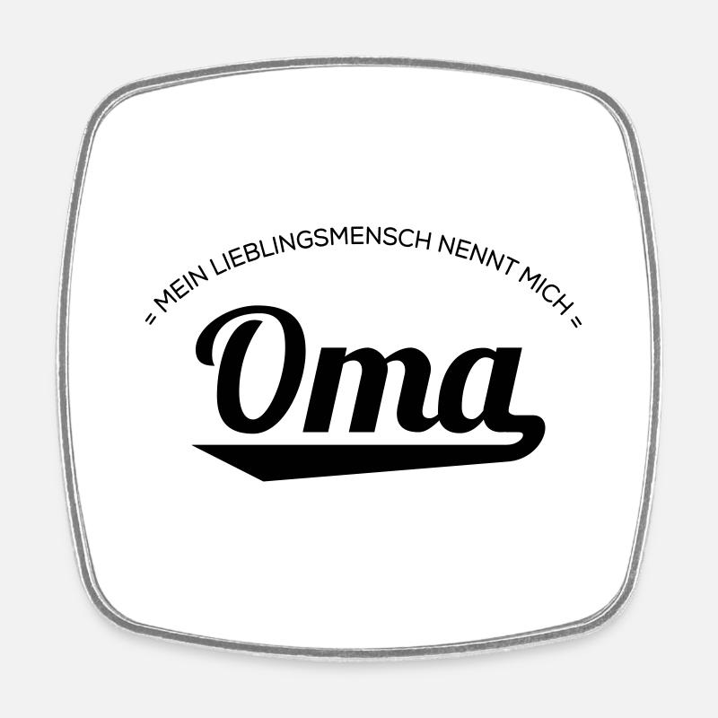 Oma - Viereckiger Kühlschrankmagnet - Weiß