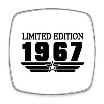 1967 Geburtstag - Viereckiger Kühlschrankmagnet - Weiß - Vorne