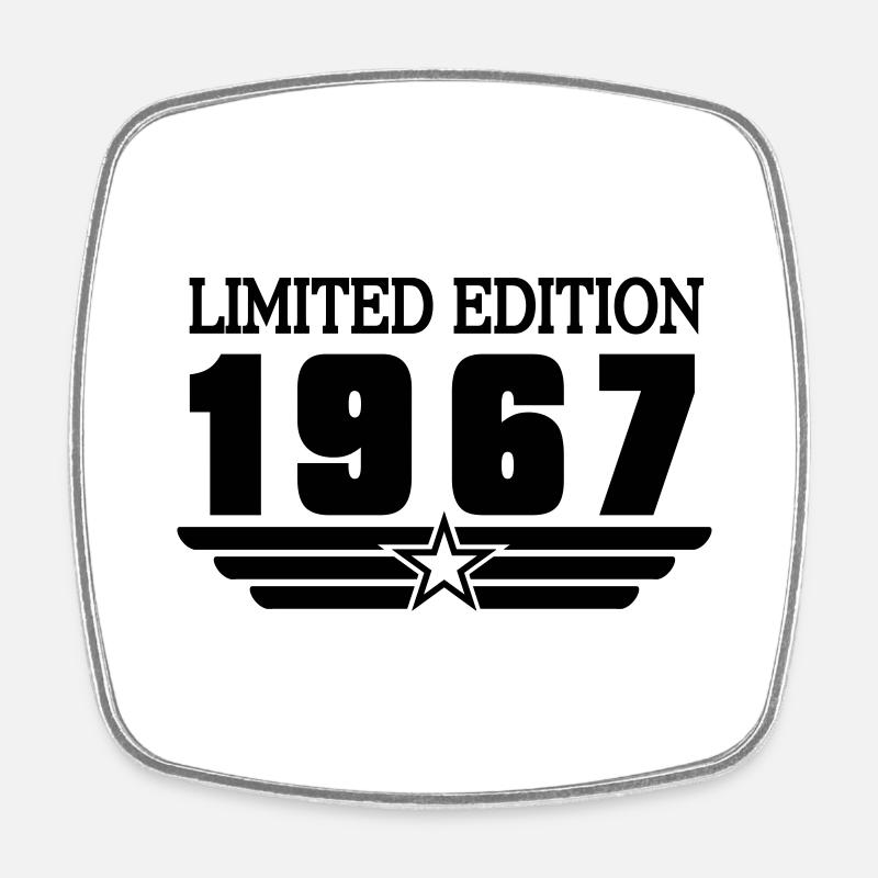1967 - Square fridge magnet - white