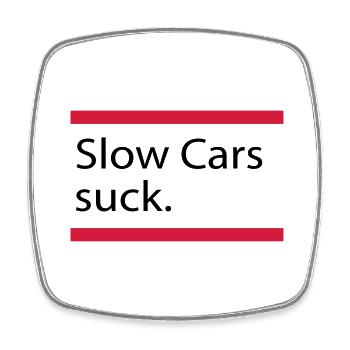 2541614 125408996 car - Square fridge magnet - white - Front