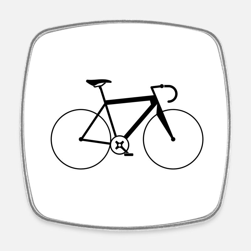 Vélo - Vélo - Magnet carré - blanc