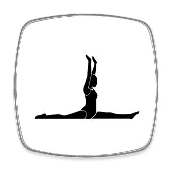 Gymnastics - Gymnast - Square fridge magnet - white - Front
