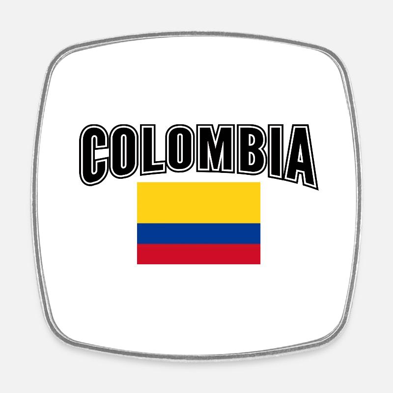 Colombie - Magnet carré - blanc