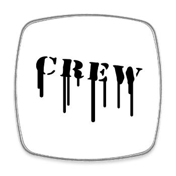 crew_paint - Square fridge magnet - white - Front