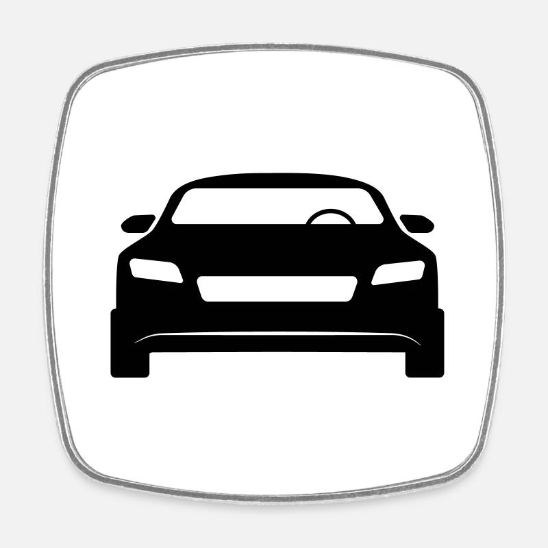 Voiture de sport - Magnet carré - blanc