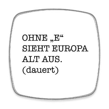 lustig - Viereckiger Kühlschrankmagnet - Weiß - Vorne