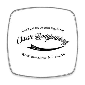 Classic bodybuilding - Square fridge magnet - white - Front