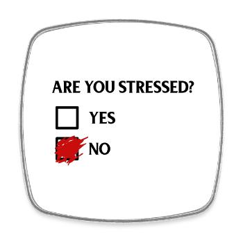 Are you stressed? - Are you stressed? - Square fridge magnet - white - Front