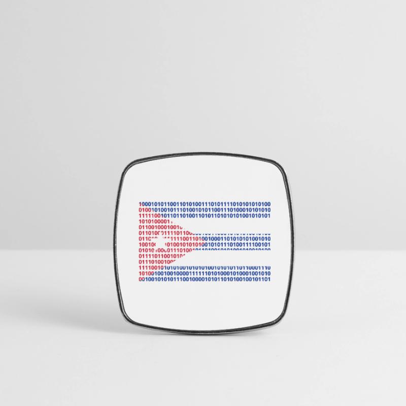 Cuba Flag Binary Code Bit Bytes Binary Computer Science PC Square fridge magnet