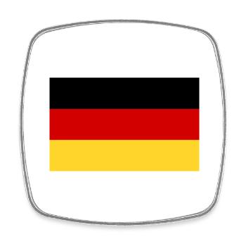 Deutsche Flagge - Viereckiger Kühlschrankmagnet - Weiß - Vorne