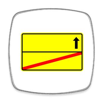 Town sign template - Square fridge magnet - white - Front