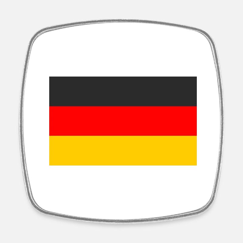 DRAPEAU ALLEMAND - Magnet carré - blanc