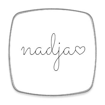 Nadja nom prénom - Magnet carré - blanc - Devant