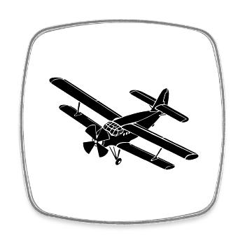 Aviateur pilote d'avion Anna Antonov AN-2 - Magnet carré - blanc - Devant
