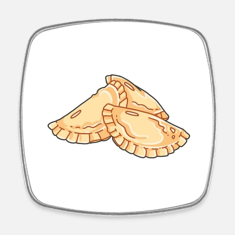 Pierogi - Viereckiger Kühlschrankmagnet - Weiß