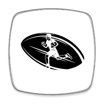 Retro Rugby Rugby Fan Rugby Players Rugby Play - Square fridge magnet - white - Front