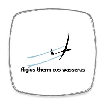 Glider Gliding Glider Glider Pilot Pilot - Square fridge magnet - white - Front