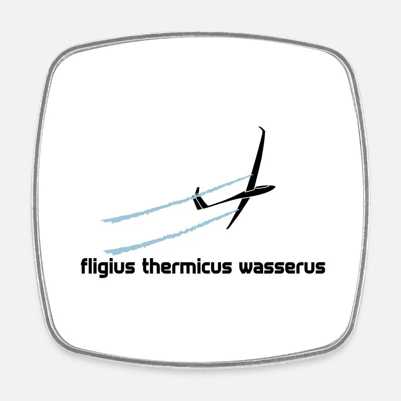 Planeur Planeur Planeur Pilote - Magnet carré - blanc
