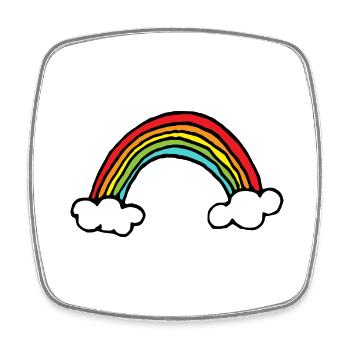 lgbt - Viereckiger Kühlschrankmagnet - Weiß - Vorne
