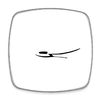 Glider glider flying glider pilot pilot - Square fridge magnet - white - Front