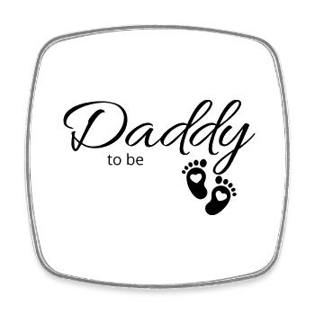 Daddy to be - Square fridge magnet - white - Front