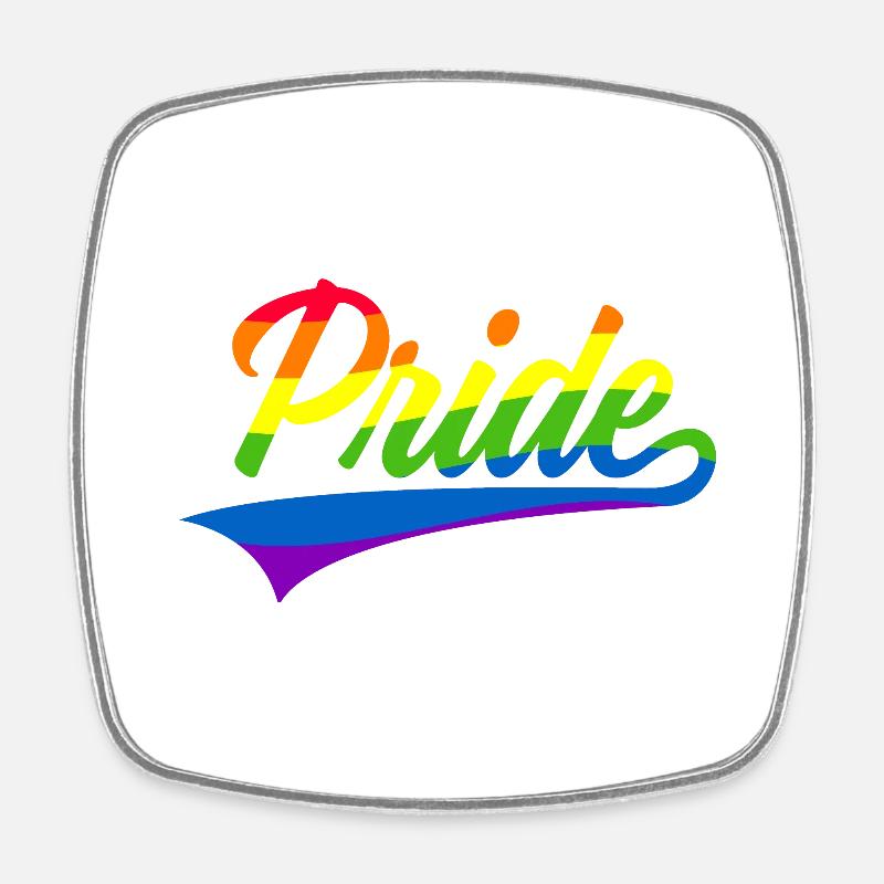 PRIDE LGBT CSD - Magnet carré - blanc