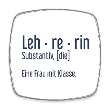Lehrerin Lehrerinnen Schule Pädagogin Unterricht - Viereckiger Kühlschrankmagnet - Weiß - Vorne