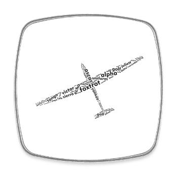 Segelflugzeug Segelfliegen Segelflieger Pilot - Viereckiger Kühlschrankmagnet - Weiß - Vorne