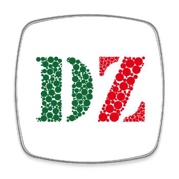 DZ - Square fridge magnet - white - Front