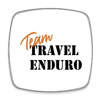 Team Travel Enduro - MarokkoTour2024.de - Square fridge magnet - white - Front