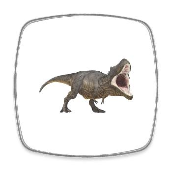 Dinosaure Tyrannosaurus Rex - Magnet carré - blanc - Devant