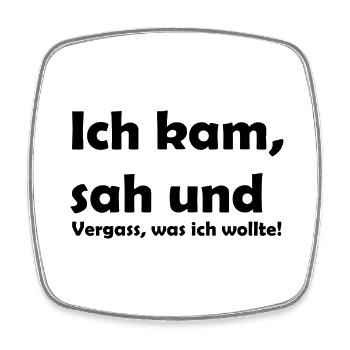 Lustiger Spruch - Viereckiger Kühlschrankmagnet - Weiß - Vorne