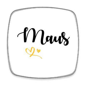 Maus - Viereckiger Kühlschrankmagnet - Weiß - Vorne