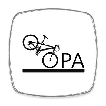 Opa Fahrrad Mountainbike Radeln bester Opa - Viereckiger Kühlschrankmagnet - Weiß - Vorne