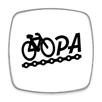 Opa Fahrrad Mountainbike Radeln bester Opa - Viereckiger Kühlschrankmagnet - Weiß - Vorne
