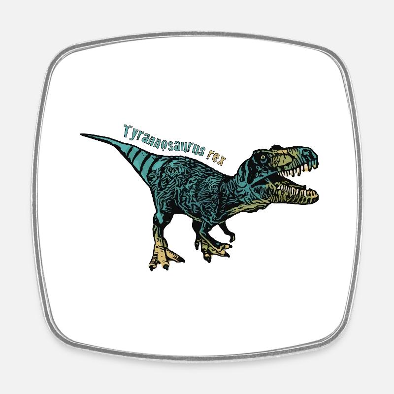 T-Rex - Square fridge magnet - white