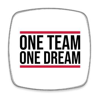 Team Spirit One Team - Square fridge magnet - white - Front