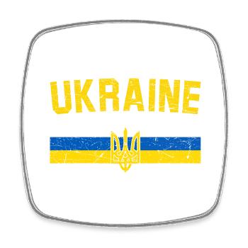 Ukraine - Viereckiger Kühlschrankmagnet - Weiß - Vorne