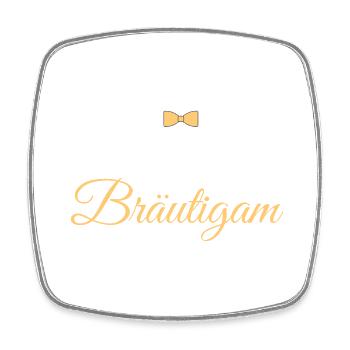 Bräutigam design - Viereckiger Kühlschrankmagnet - Weiß - Vorne