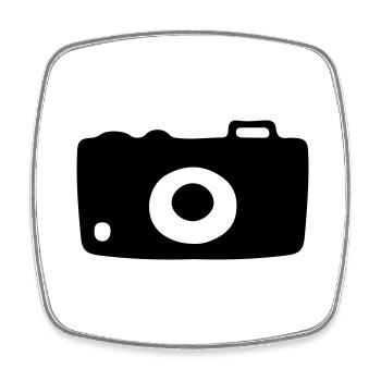 Camera Camera Camera Digital Camera - Square fridge magnet - white - Front