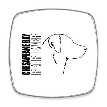 CHESAPEAKE BAY RETRIEVER Profil Chiens Chien - Magnet carré - blanc - Devant