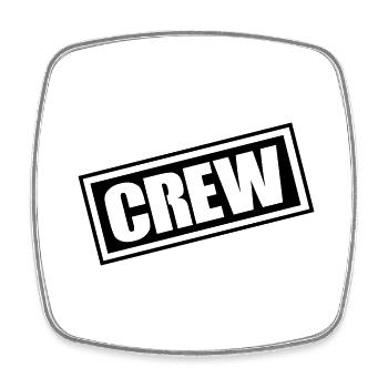 Crew - Square fridge magnet - white - Front