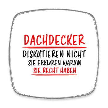 Dachdecker Job Handwerker Lustiger Spruch Geschenk - Viereckiger Kühlschrankmagnet - Weiß - Vorne