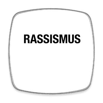 Rassismus schadet der Seele - Viereckiger Kühlschrankmagnet - Weiß - Vorne