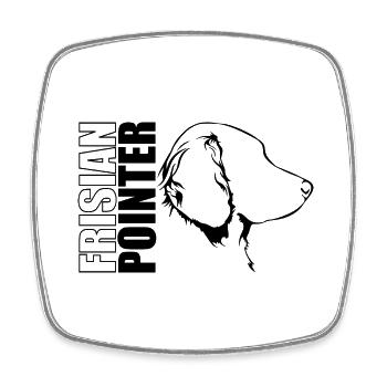 FRISIAN POINTER Profil Chiens Wilsigns - Magnet carré - blanc - Devant