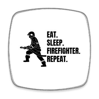 Fire Brigade Gift Firefighter Saying - Square fridge magnet - white - Front