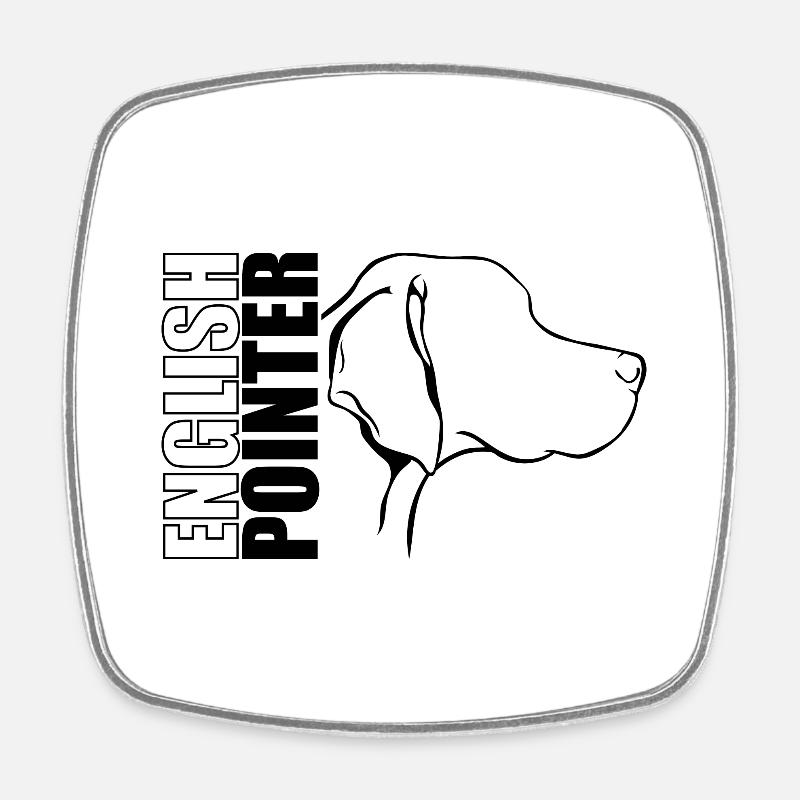 ENGLISH POINTER Profil Hunde Hund Wilsigns - Viereckiger Kühlschrankmagnet - Weiß