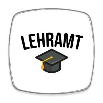 Lehramt Studium Abschluss - Viereckiger Kühlschrankmagnet - Weiß - Vorne